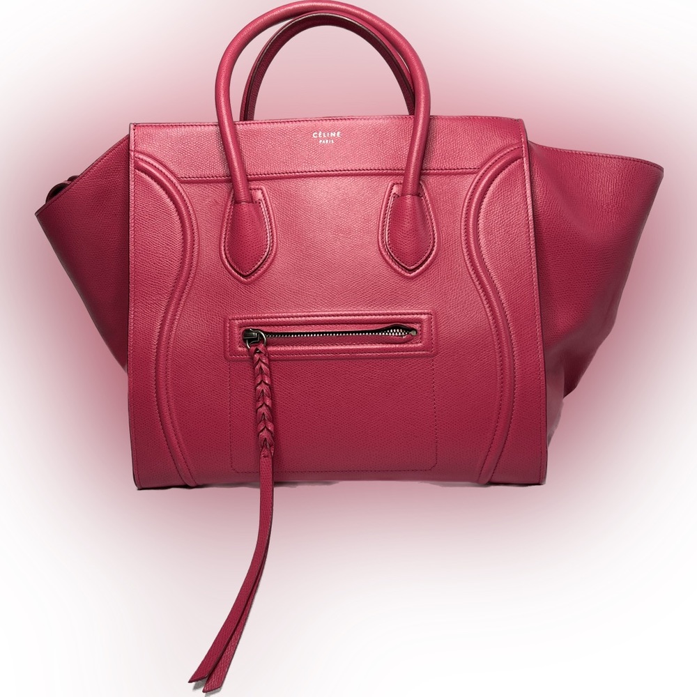 Beautiful, rasberry pink Celine Phantom Luggage bag. - Picture 1 of 5